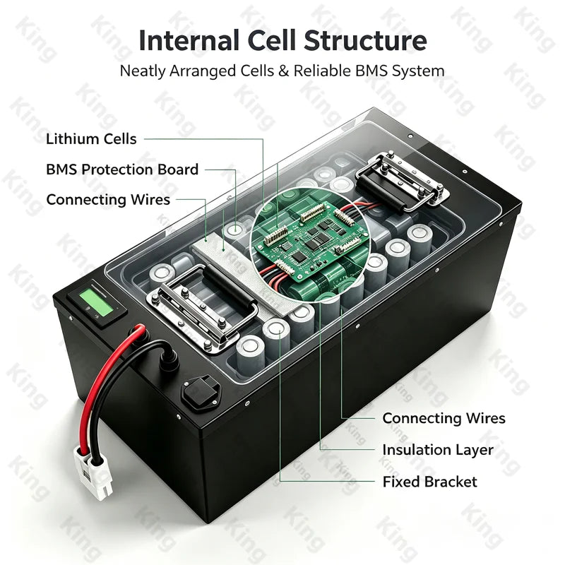 72V Lifepo4 Lithium Battery 20Ah-120Ah for 2KW-7KW Rickshaw Golf Cart Tractor RV - 20Ah 30Ah 40Ah 50Ah 60Ah 70Ah 80Ah 100Ah 120A
