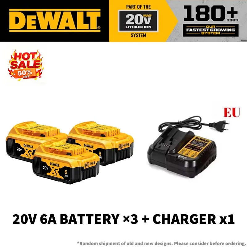 DEWALT Power 18V/20V 2.0Ah 5.0Ah 6.0Ah 9.0Ah Power Tools Battery Charger Combo DCB200,DCB202,DCB205,DCB206,DCB209,DCB184