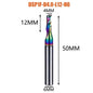 1pc AAAAA Single Flute Carbide Spiral End Mill 3.175 ,4,5,6mm Aluminum Milling Cutter Engraving Woodworking Acrylic DLC Coating